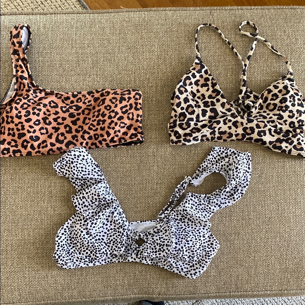 SHEIN Set of 3 Bikini Tops Padded Sz Small